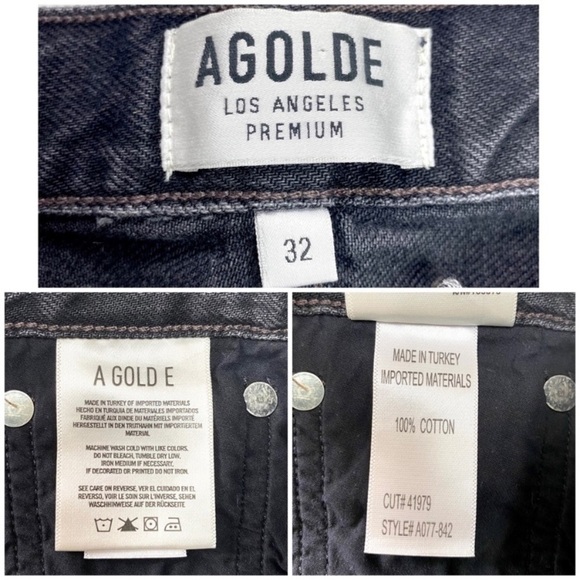 AGOLDE Jamie Straight Jeans in Void Black Style#A077-842 - Picture 7 of 11